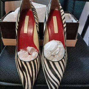 Bandolino Black and White Zebra Print Heels